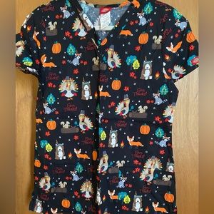 Dickies Thanksgiving scrub top